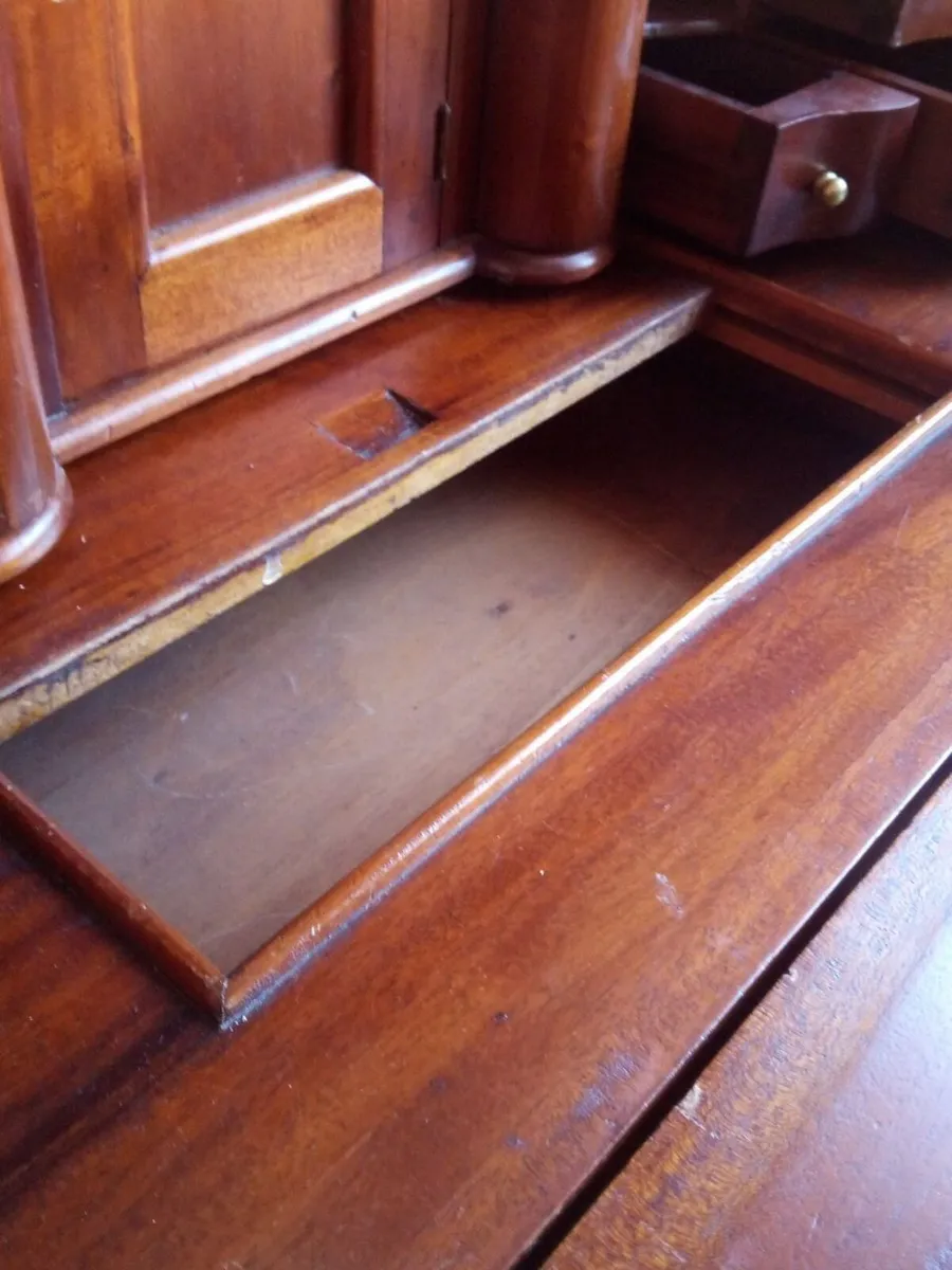 Vintage Solid Wood Secretary Desk / Bureau - Image 2