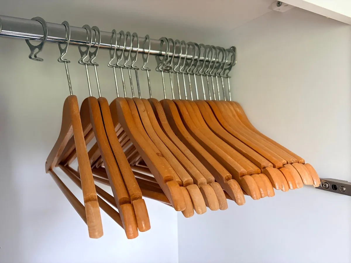 Wooden security anti-theft hangers