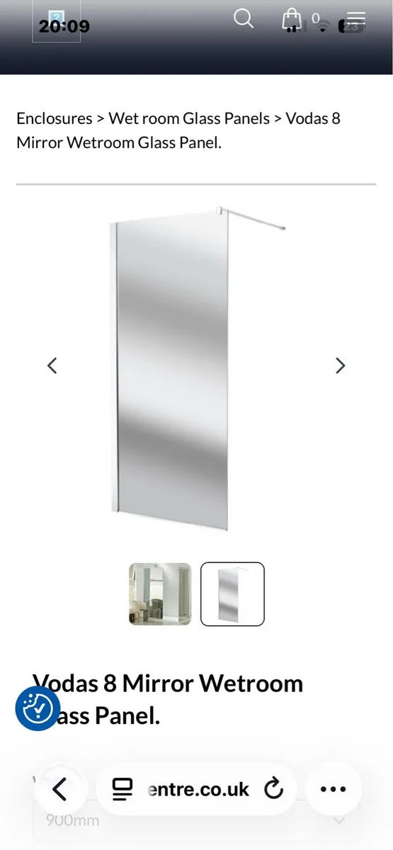 New 1000 x 1900 mirror shower panel - Image 2
