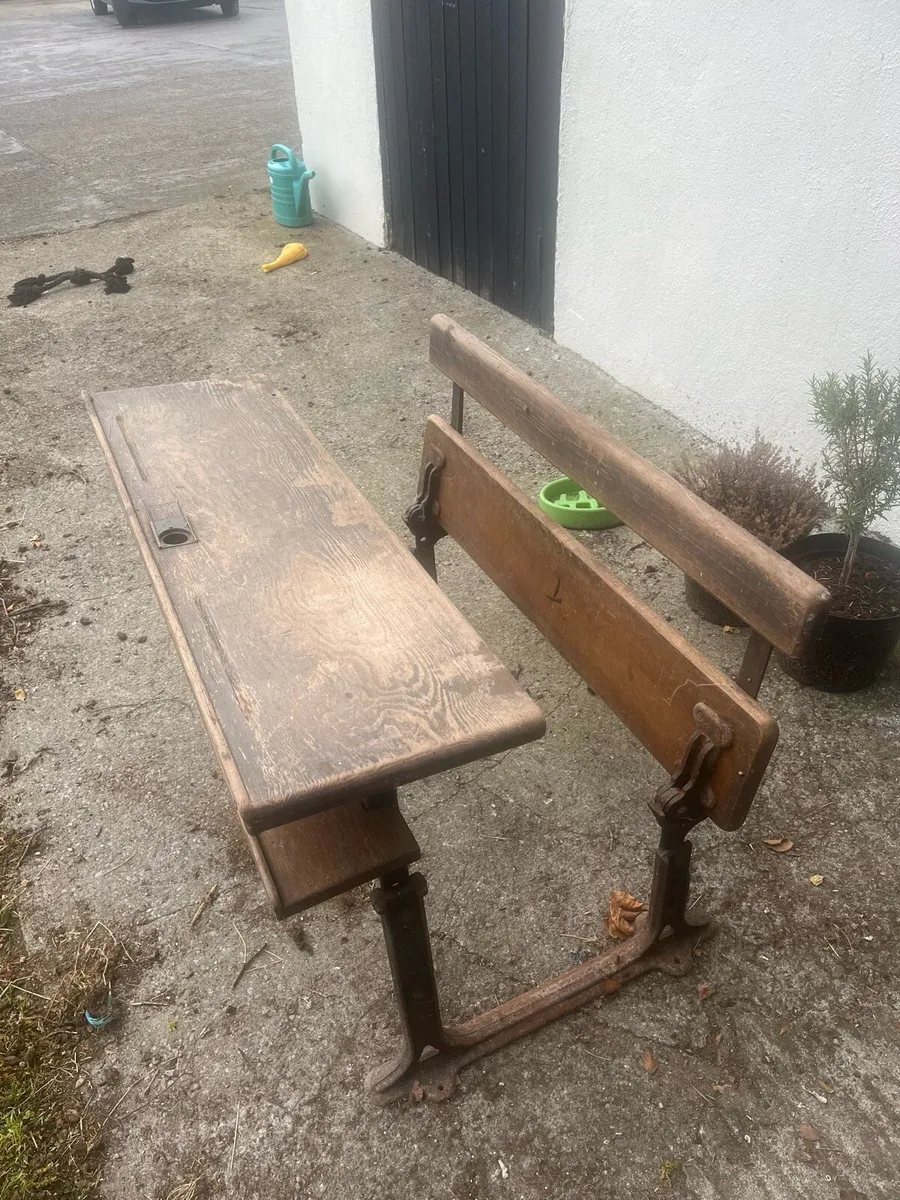 Antique school desk - Image 2