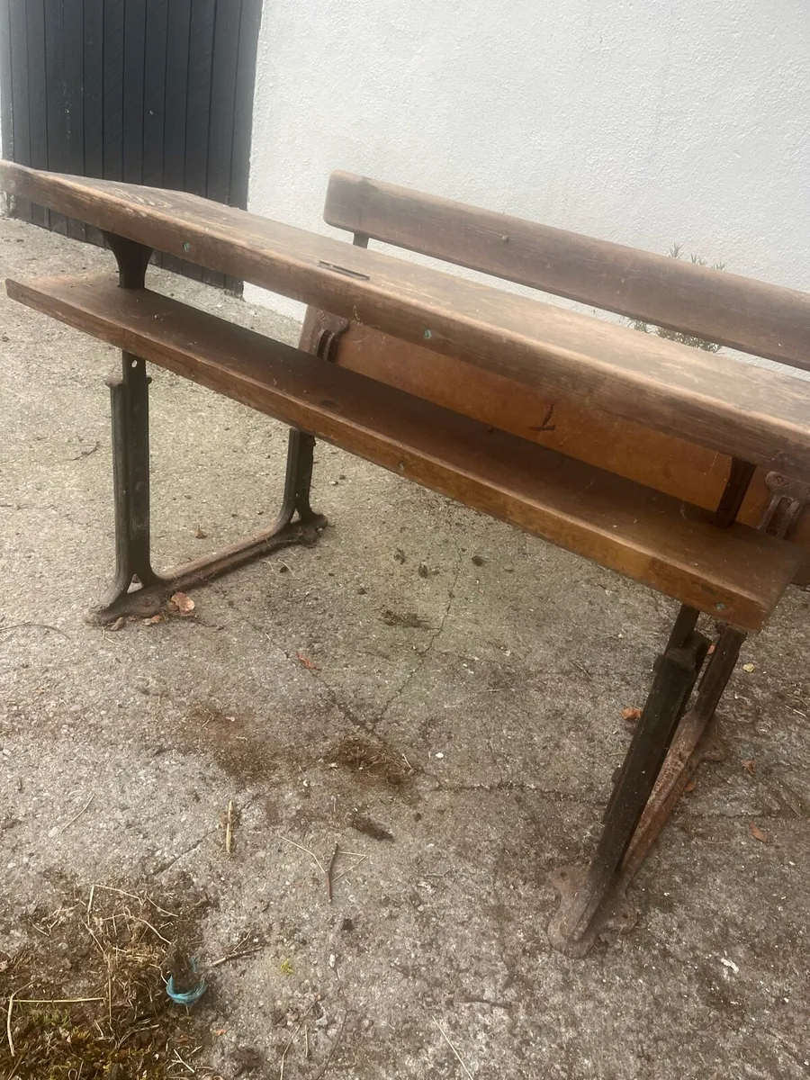 Antique school desk - Image 3