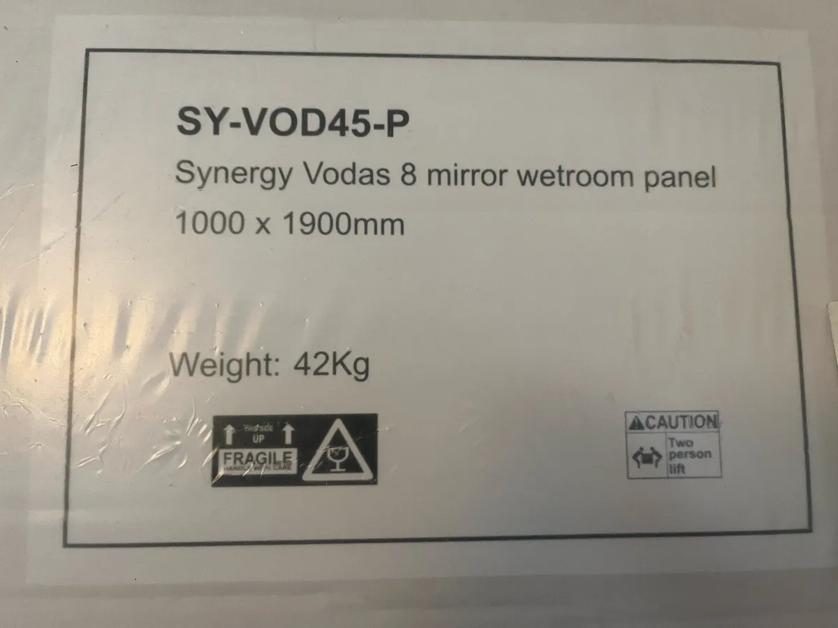 New 1000 x 1900 mirror shower panel - Image 4