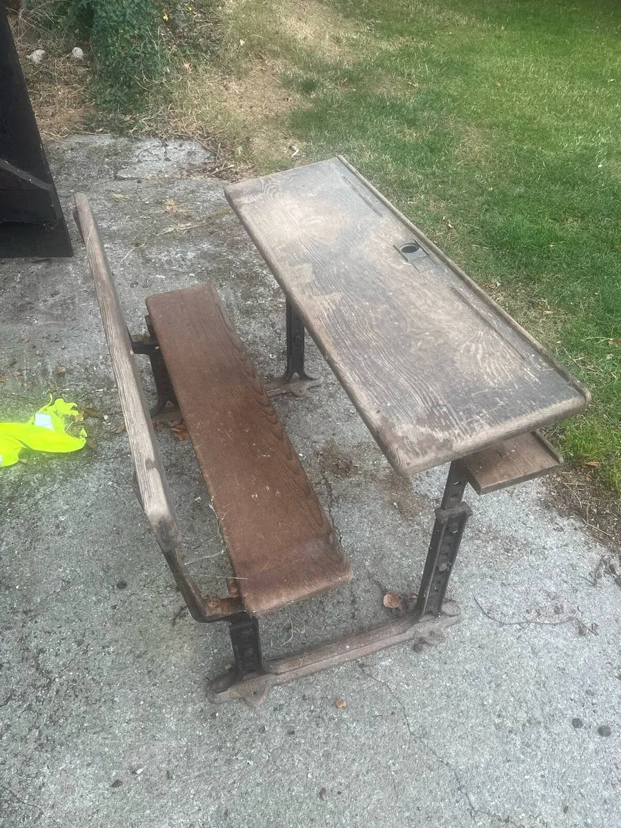 Antique school desk - Image 1