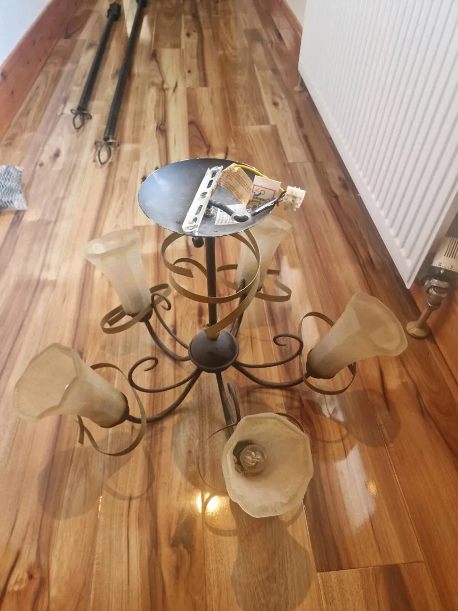 Light fitting with matching curtain poles - Image 2