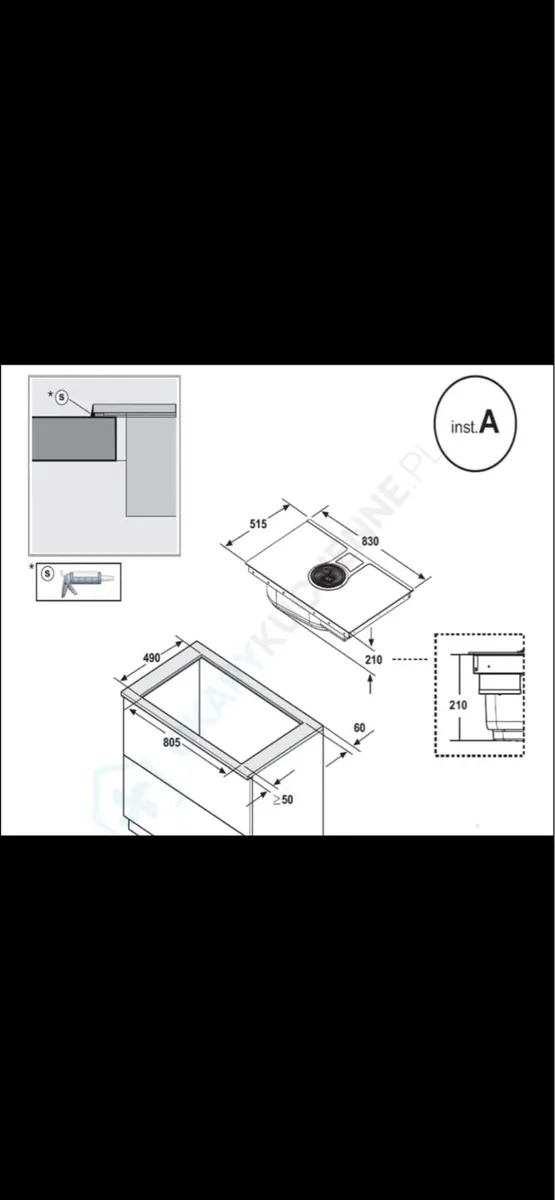 Induction Hob with built in extractor - Image 2