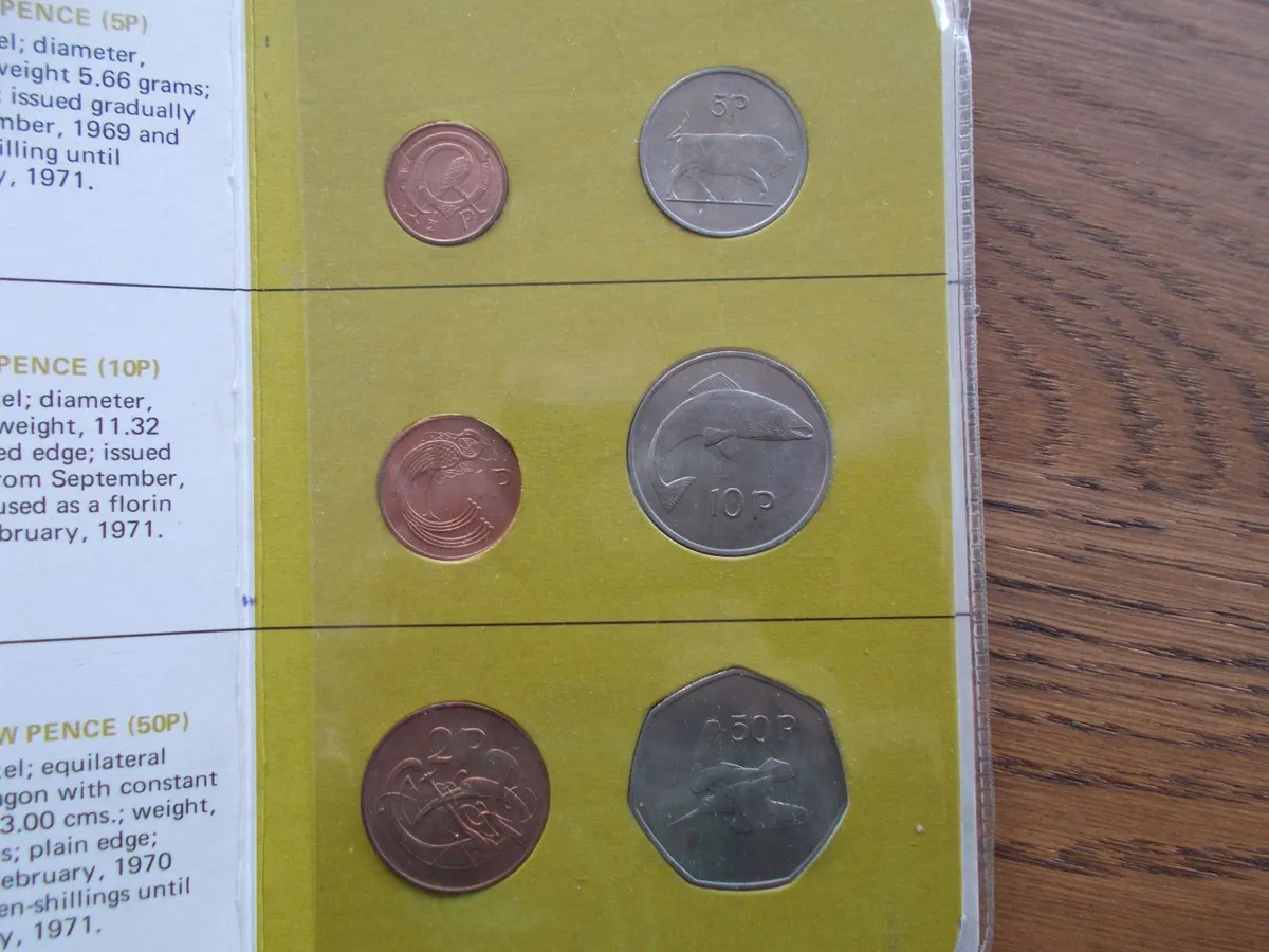 Irish Decimal Coins Wallet 1971 - Image 2