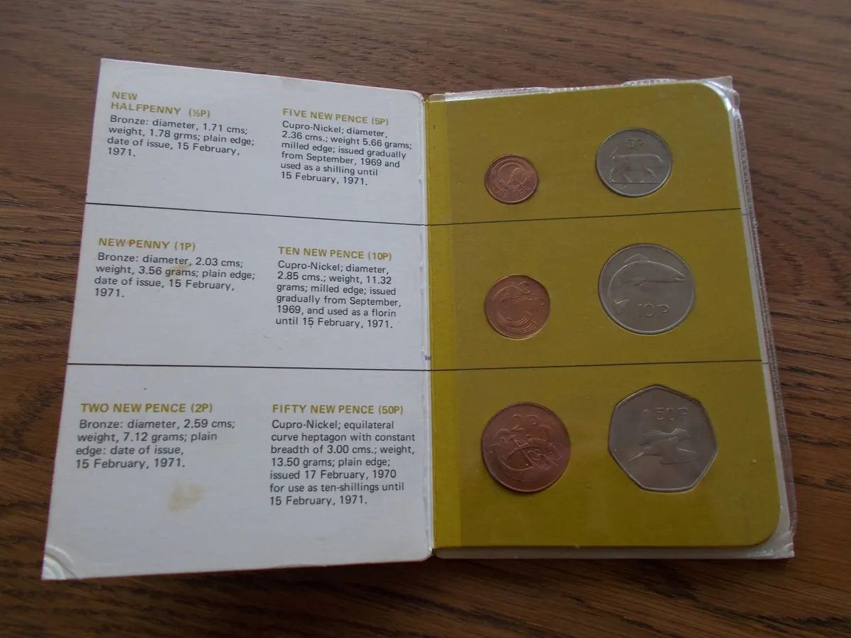 Irish Decimal Coins Wallet 1971 - Image 3