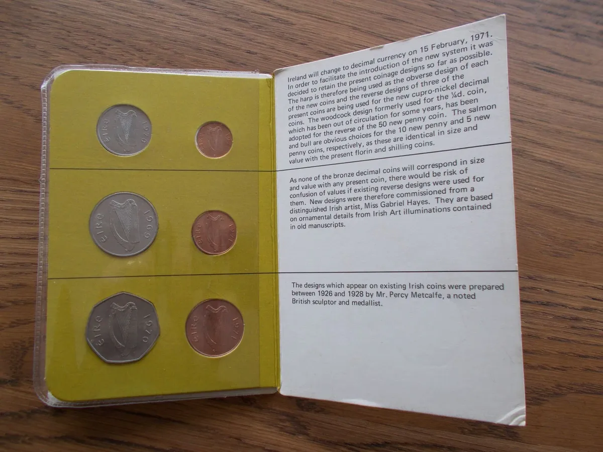Irish Decimal Coins Wallet 1971 - Image 4