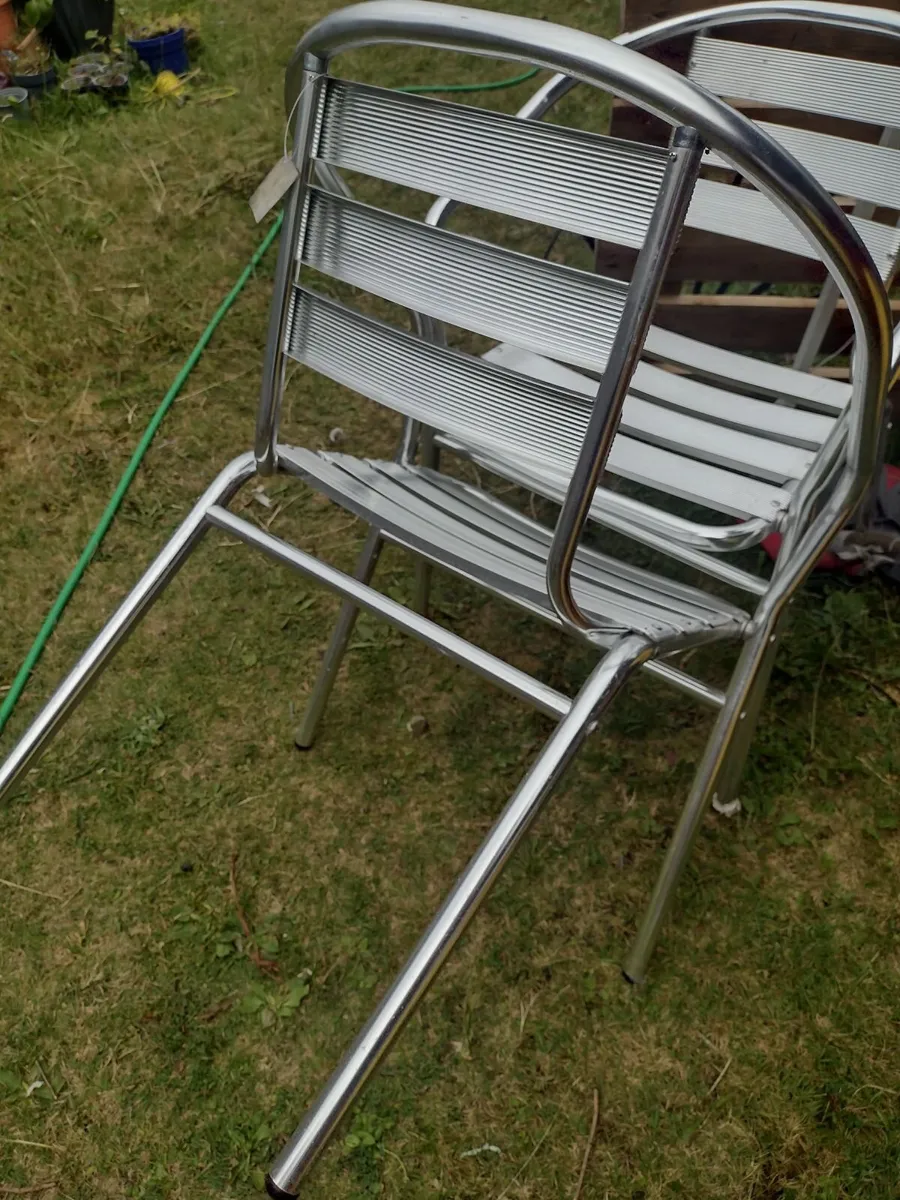 2 new bistro wipe clean steel frame garden/patio c - Image 2