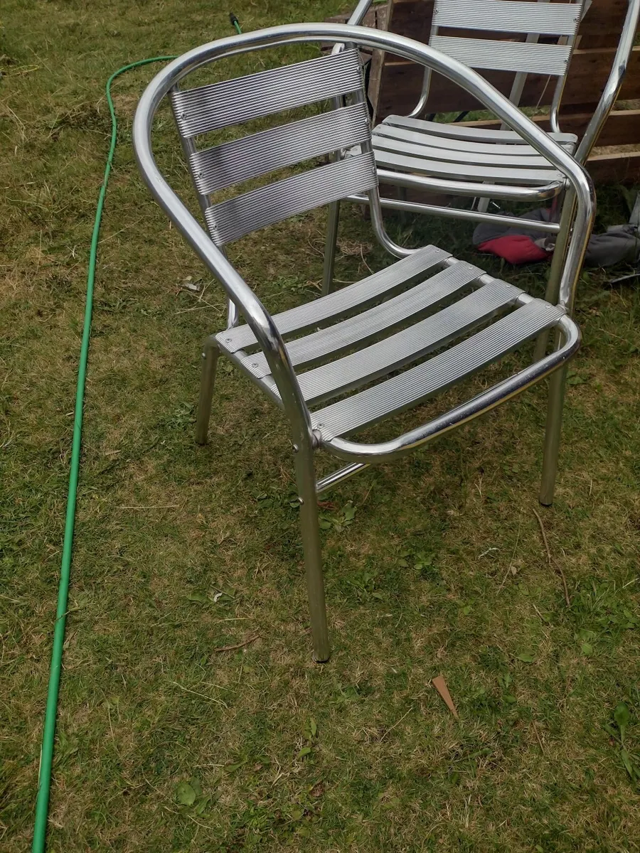 2 new bistro wipe clean steel frame garden/patio c - Image 3