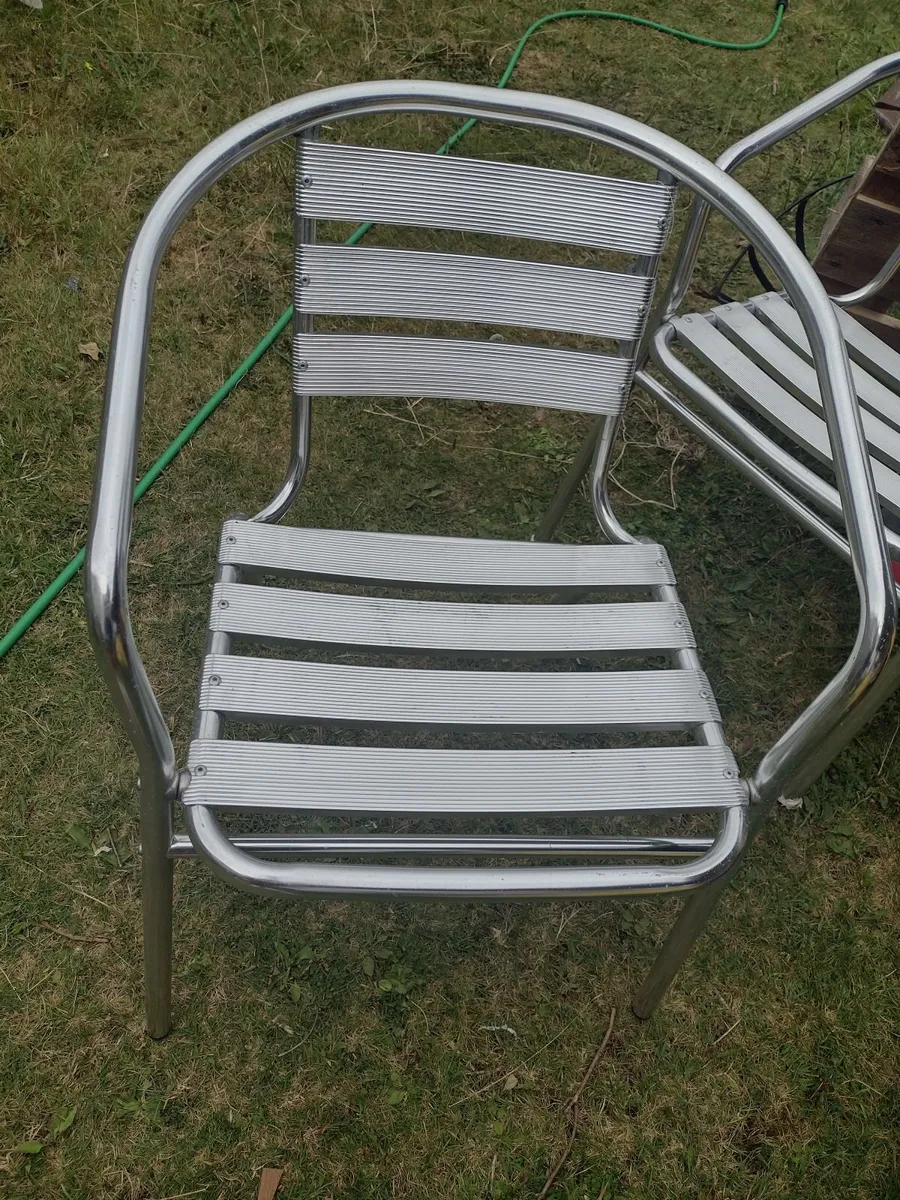2 new bistro wipe clean steel frame garden/patio c - Image 1