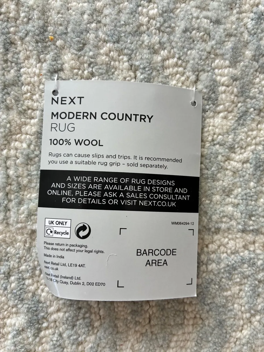 Brand New with Tags 100 % Wool Rug - Image 1