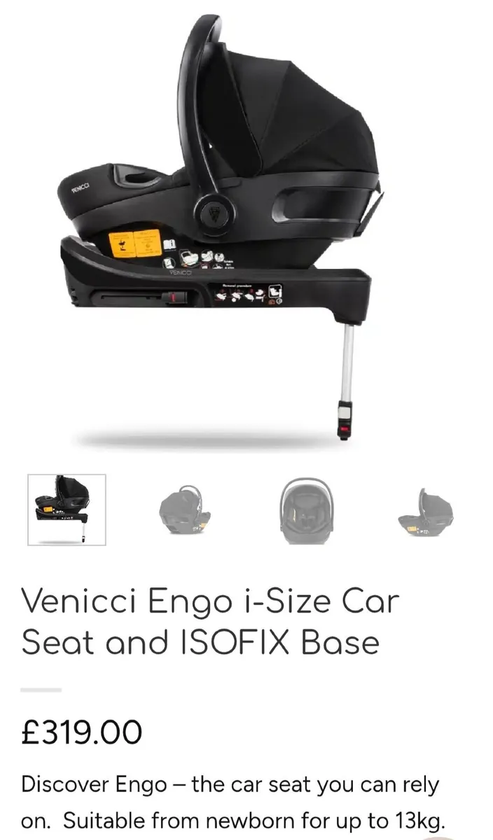 Venicci Car Seat & IsoFix Base - Image 1