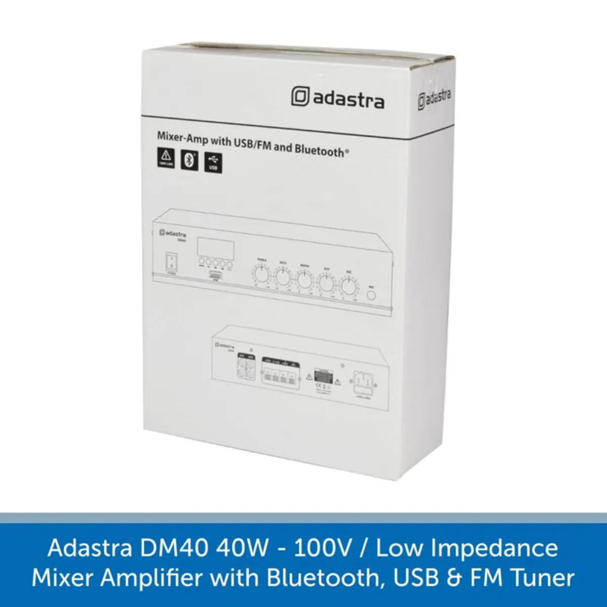 Adastra DM25 Mixer Amplifier – USB  FM  Bluetooth - Image 3