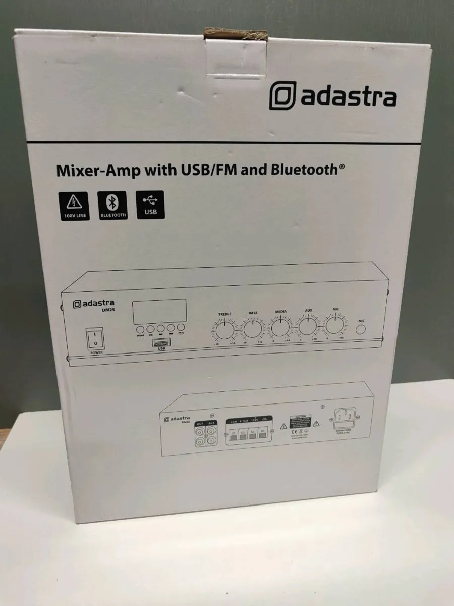 Adastra DM25 Mixer Amplifier – USB  FM  Bluetooth - Image 1