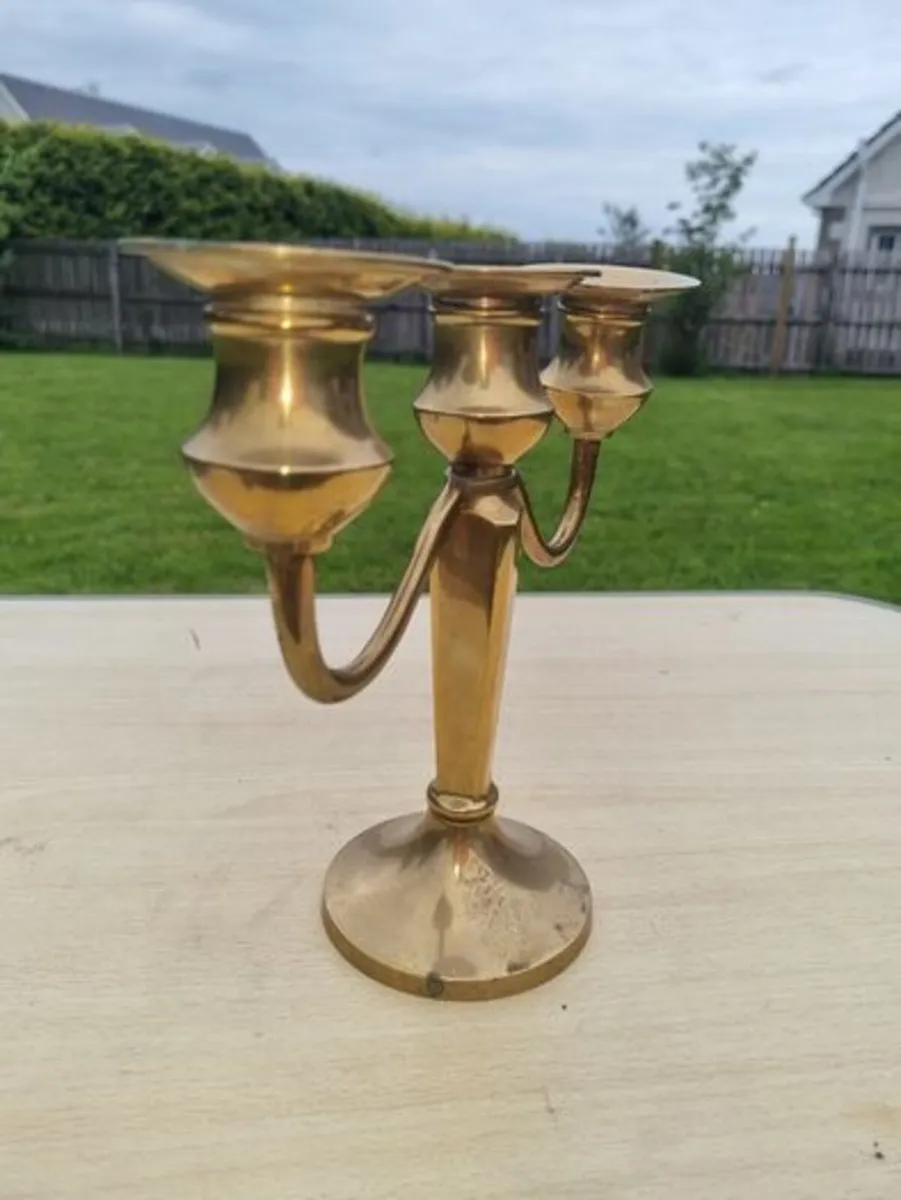 Vintage brass candlestick - Image 2