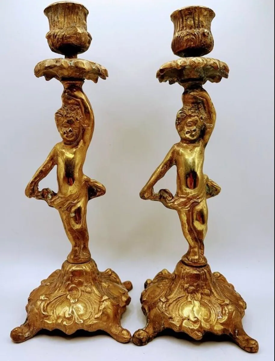Antique candle holders