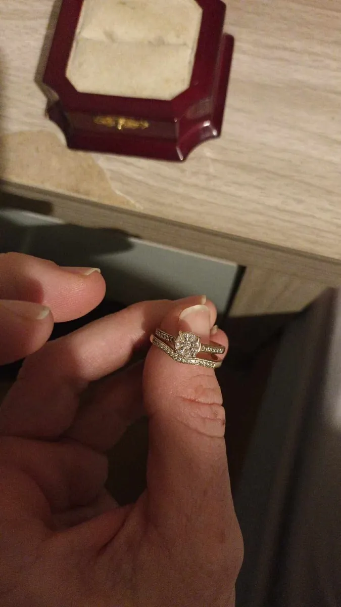 Engagement and wedding ring - Image 1