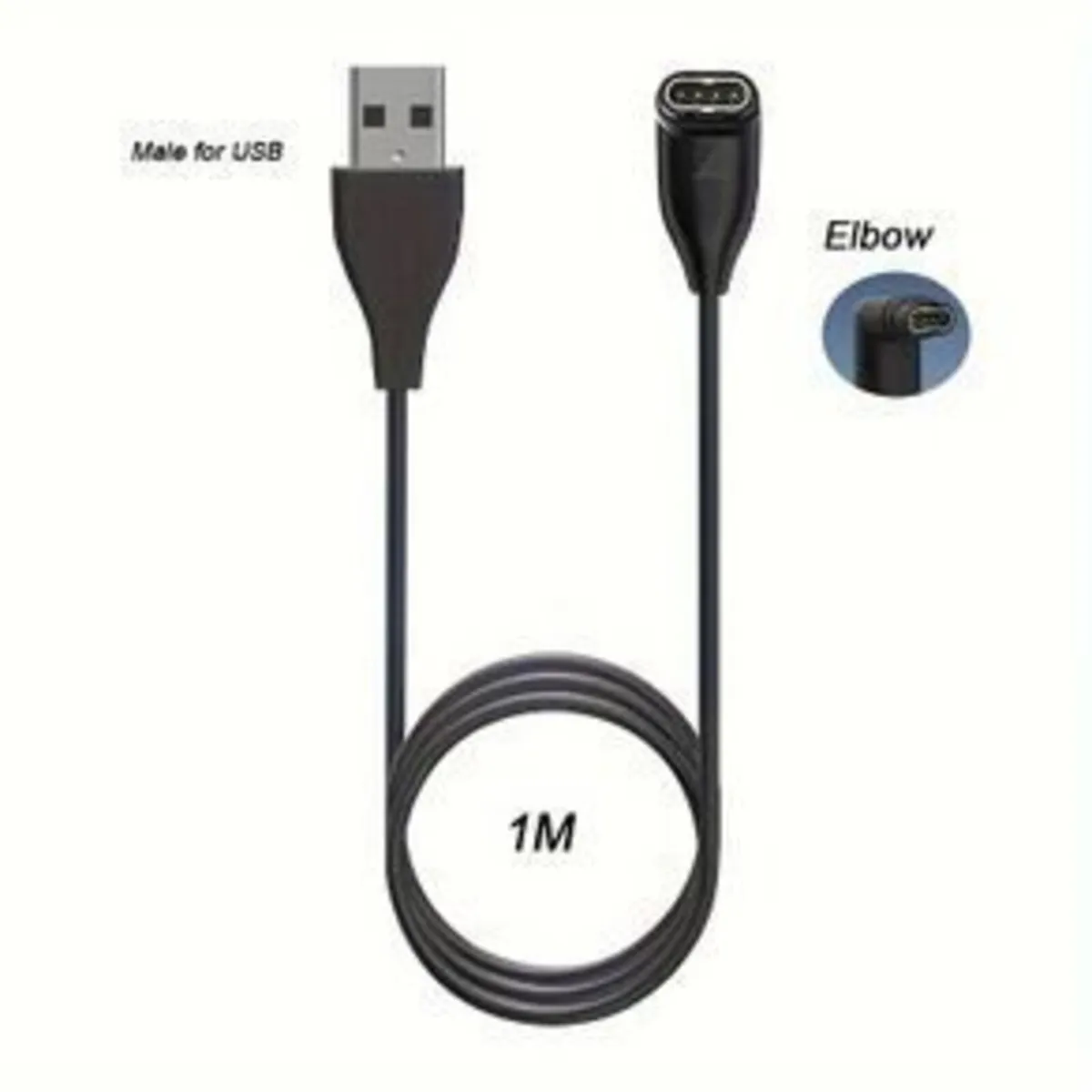 Charging Cable with USB Type C for Garmin Fenix