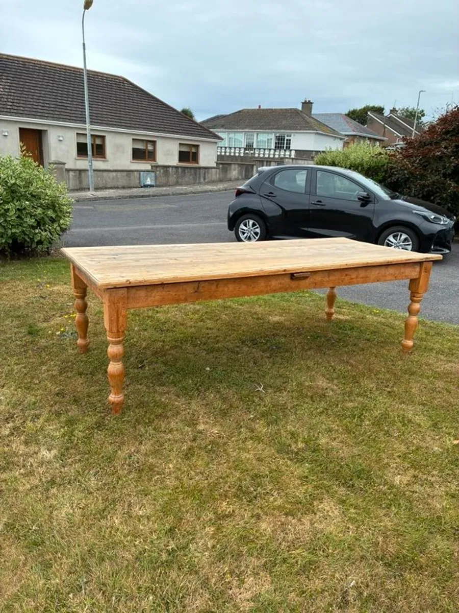 Antique farm house wooden dining set - Image 2