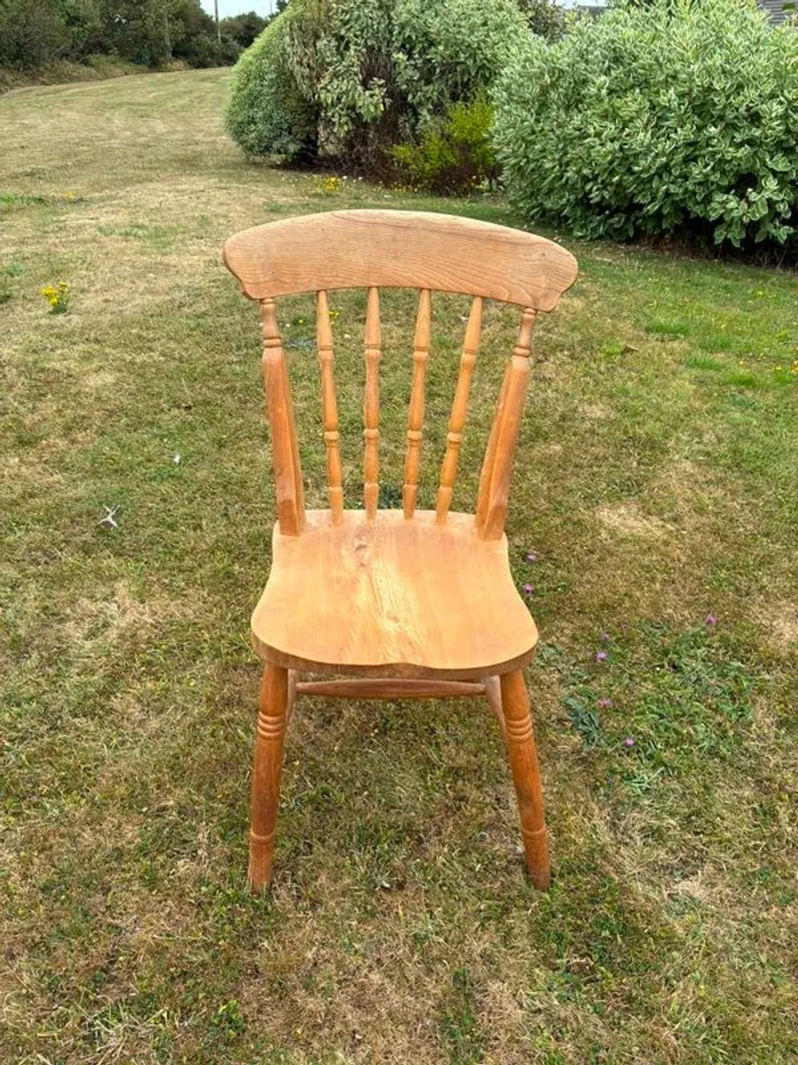 Antique farm house wooden dining set - Image 4