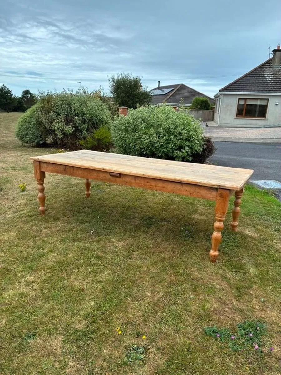 Antique farm house wooden dining set - Image 1
