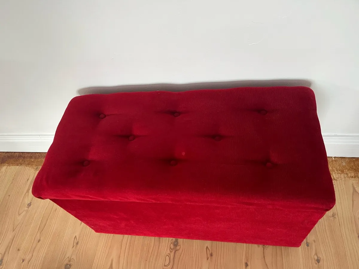 Stunning deep red ottoman bench - Image 2