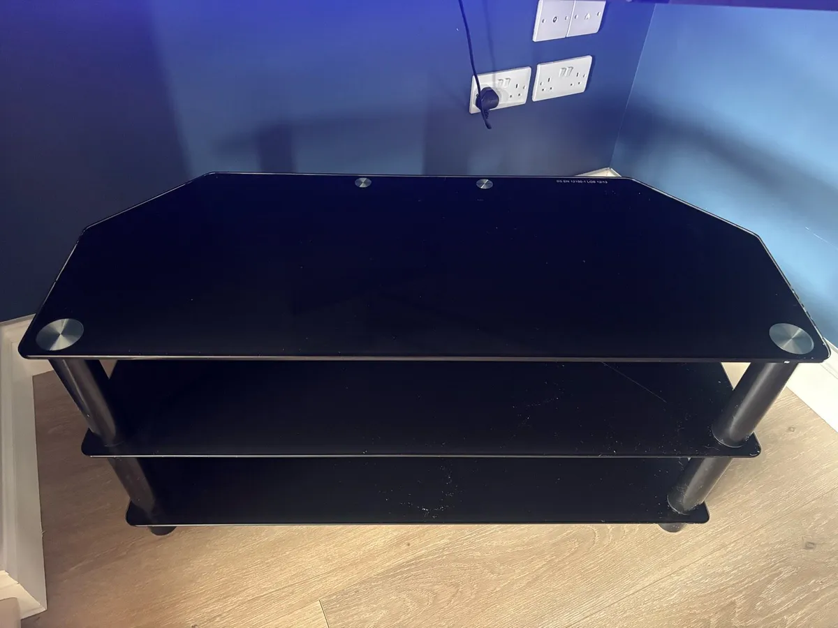 Black Glass TV Stand - Image 2
