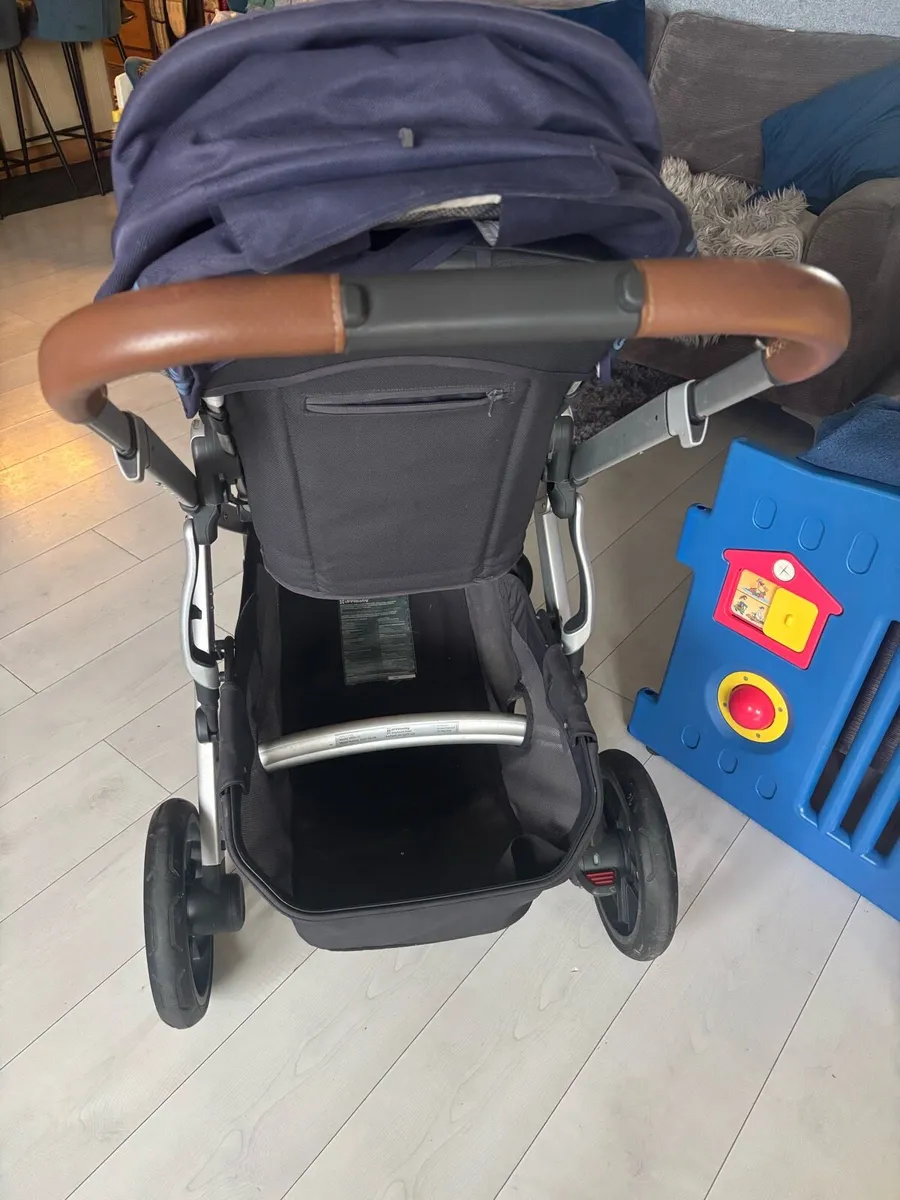 Uppababy vista double buggy set navy - Image 3