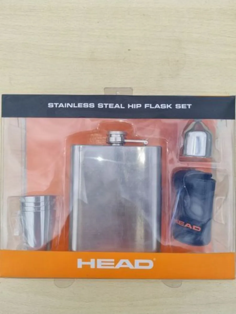 HEAD stainless steel hip flask set - Image 2