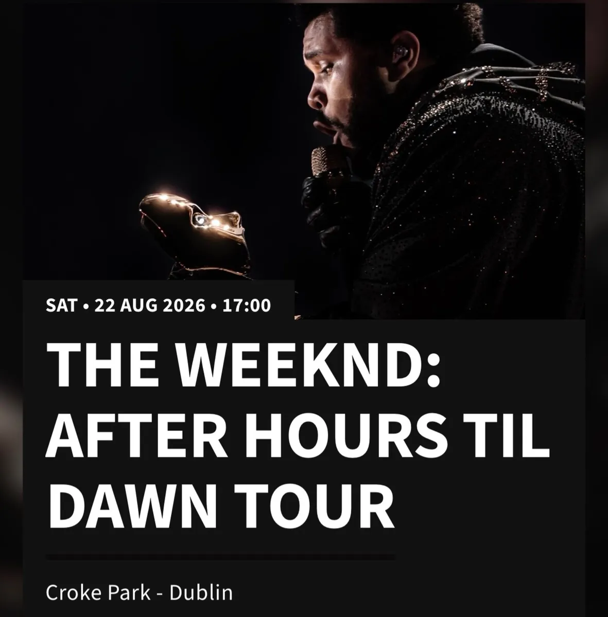 x1 Standing The Weeknd Concert Ticket Croke Park - Image 1