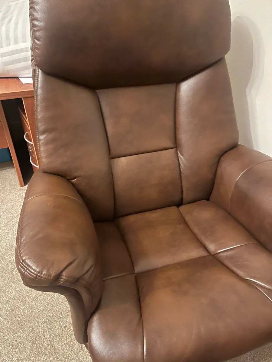 Swivel chair and footstool - Image 2