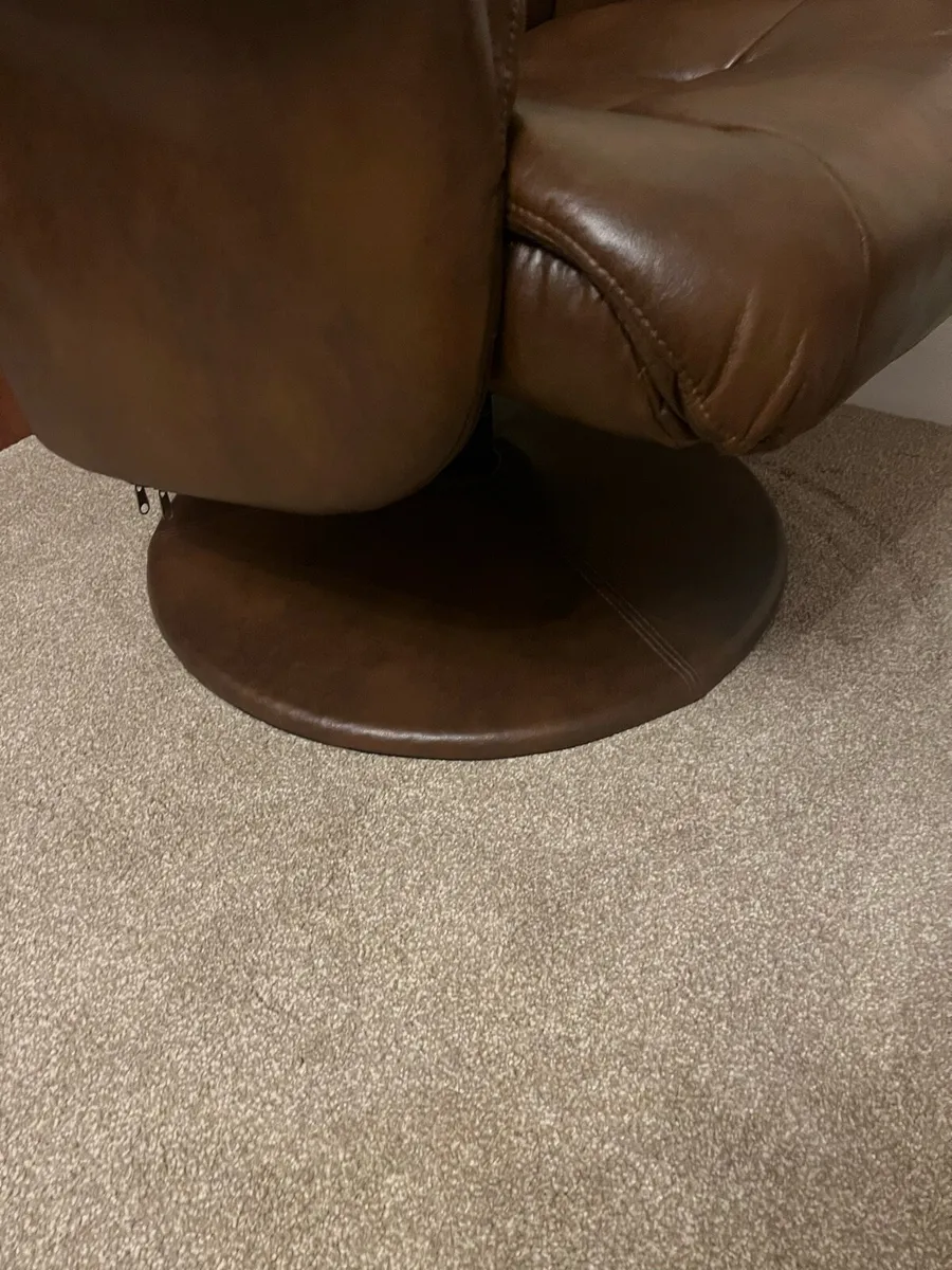 Swivel chair and footstool - Image 4