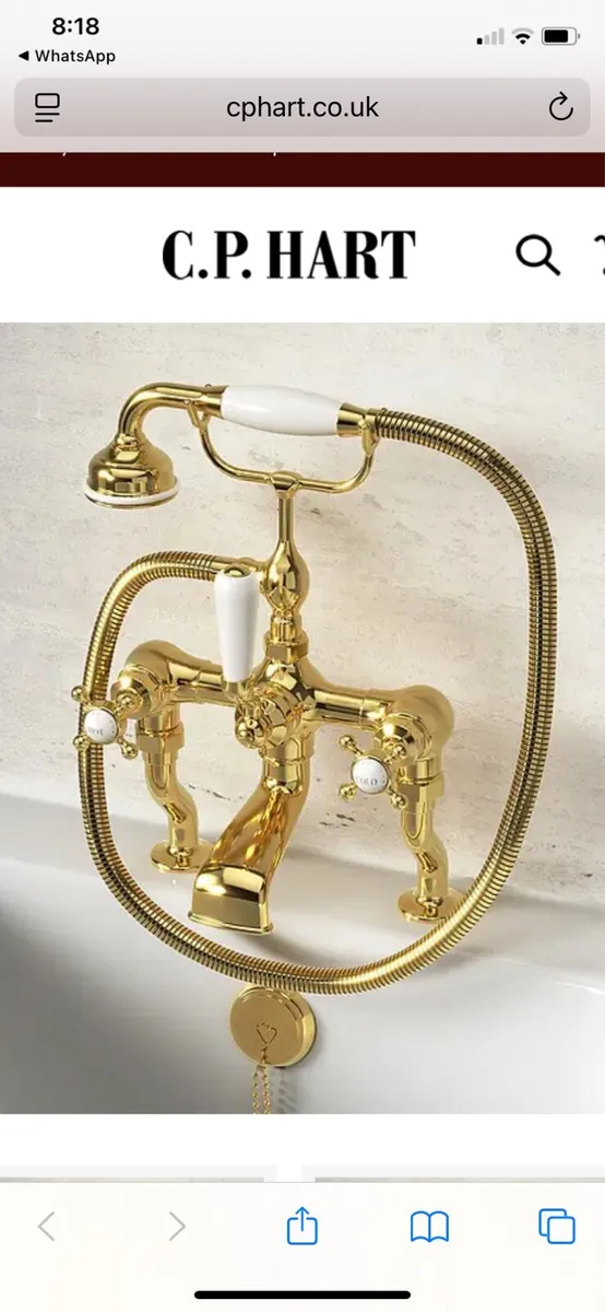 Genuine CP Heart solid brass taps - Image 1