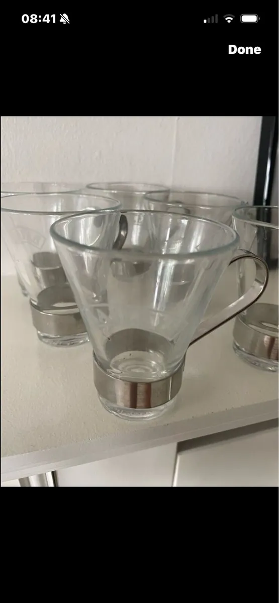 Very Rare Baileys Glasses with Metal Handles (6) - Image 4