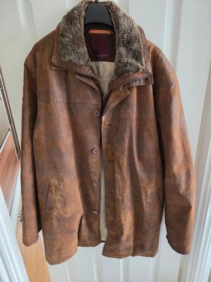 Mens Italian Leather Jacket - Image 1