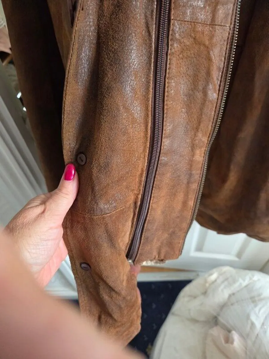 Mens Italian Leather Jacket - Image 2