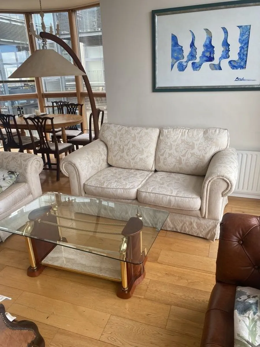 Double sofa and armchair - Image 1