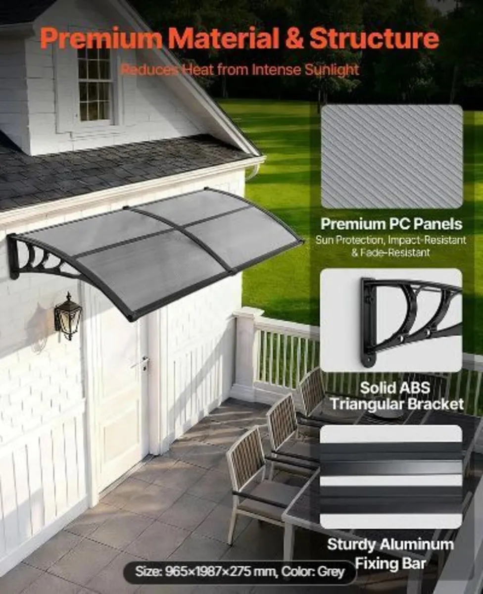 Awnings for Door Entrance, 38 x 78 in - Image 3