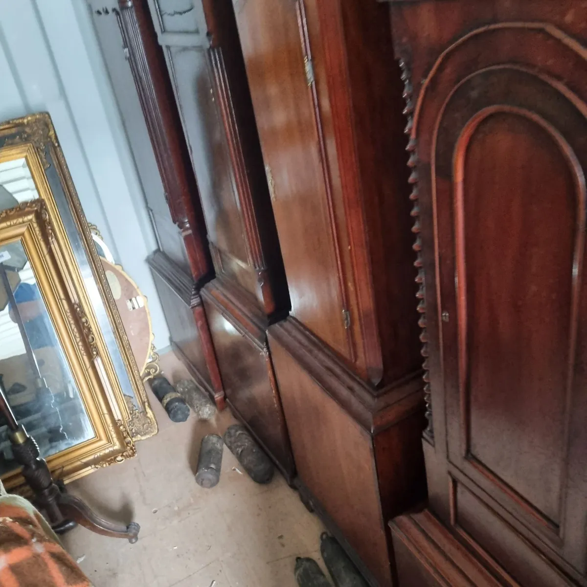 4 victorian  grandfather clocks - Image 2