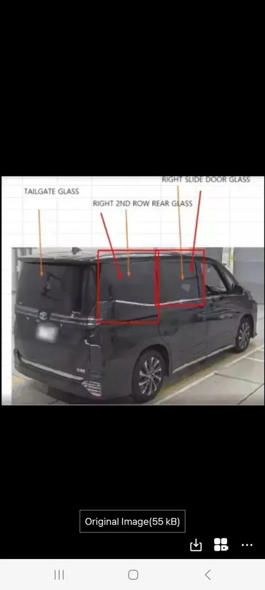 TOYOTA VOXY  REAR WINDOW GLASS FOR TAXI - Image 1