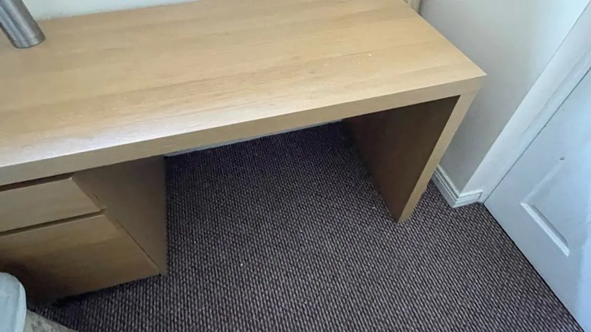 Large wooden desk for sale (roughly 40cm x 1.30m) - Image 3
