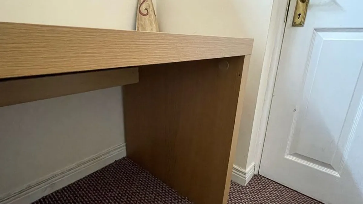 Large wooden desk for sale (roughly 40cm x 1.30m) - Image 4