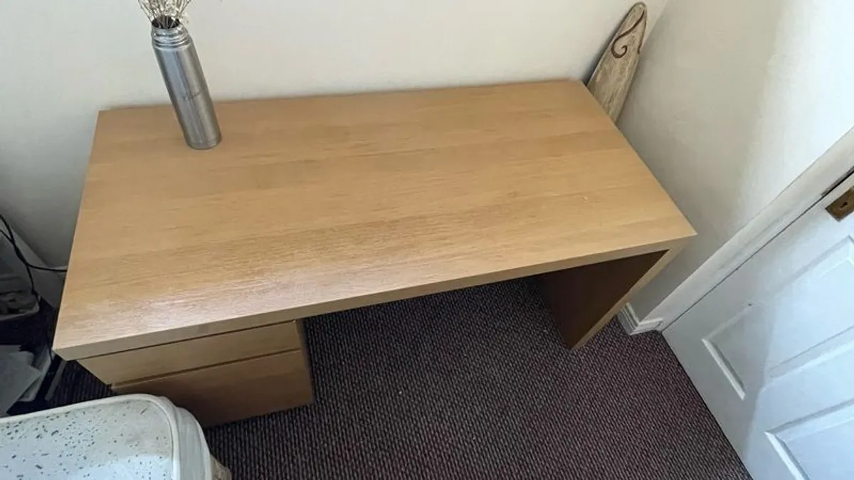 Large wooden desk for sale (roughly 40cm x 1.30m) - Image 1