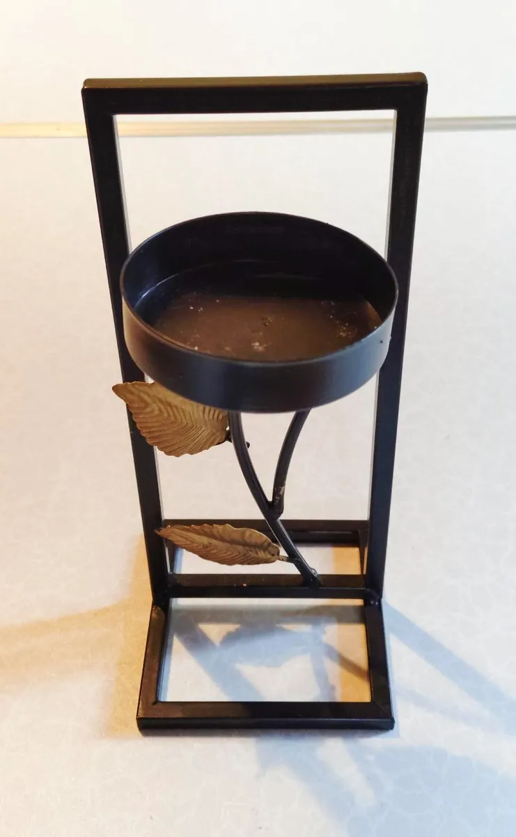 Black Metal, Candle Holder (used). - Image 3