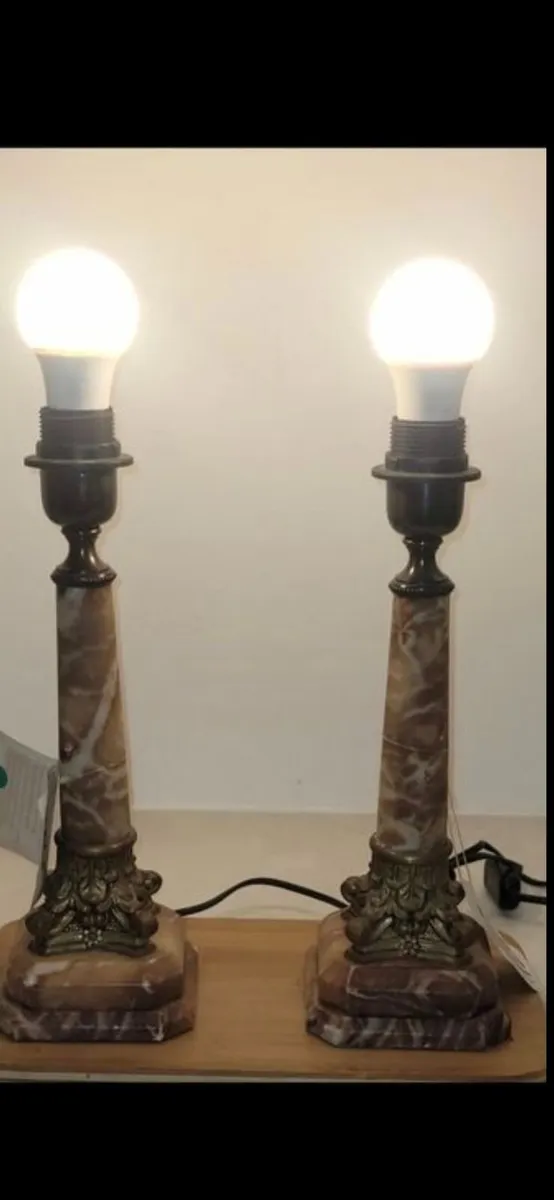 Marble lamp x 2 - Image 3