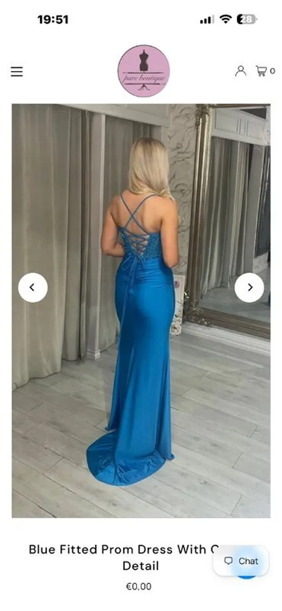 Electric Blue Debs corset dress bought in Dani's closet - Image 2