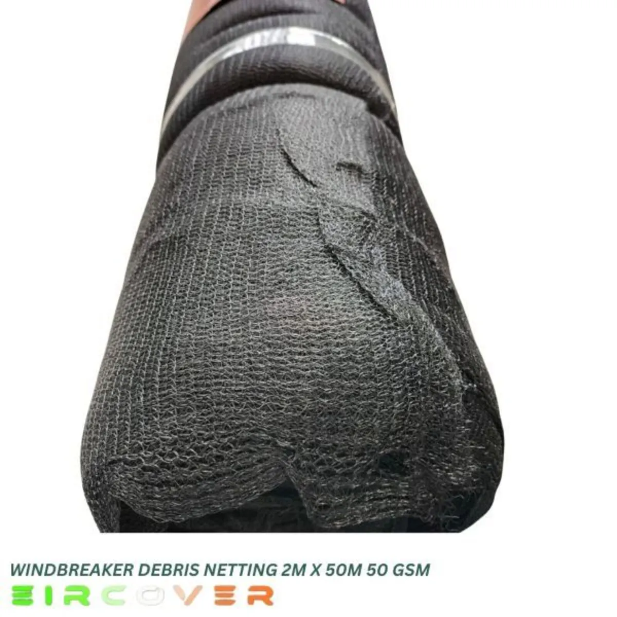 Windbreaker netting 2m x 50m - Green 50 gsm - Image 2