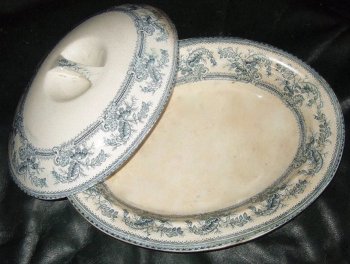 Antique French Ironstone Tureen / Serving Dish - Image 4