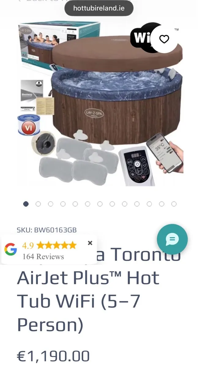 Lay-Z-Spa Toronto AirJet Plus 7 person - Image 1